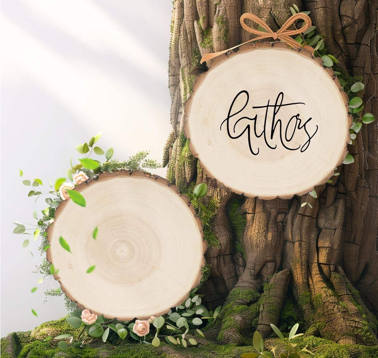 Unfinished DIY Natural Wood Slices for Wall Decor