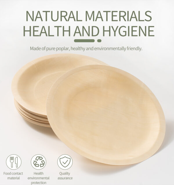 Wooden dining plate