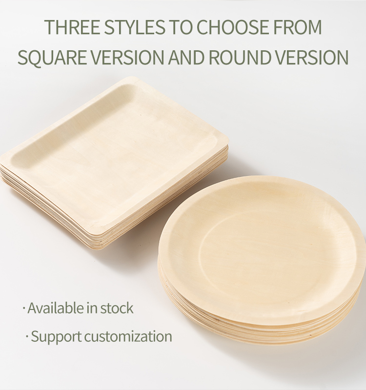 Wooden dining plate